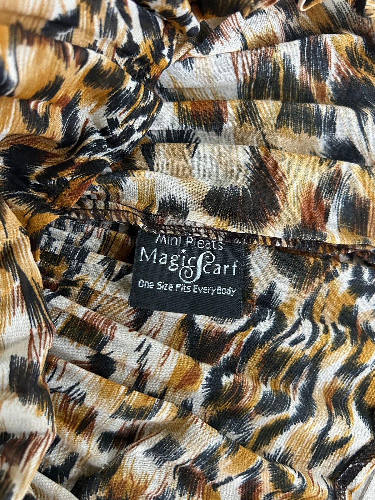 90s Leopard Print Accordion Pleated Tank Top (Plus Size)