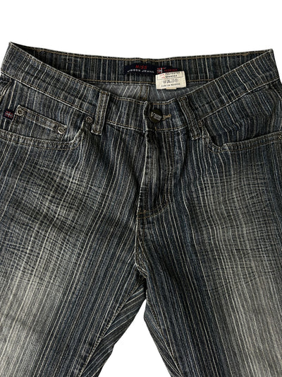 Y2k Pinstripe Flare Leg Jeans (S)