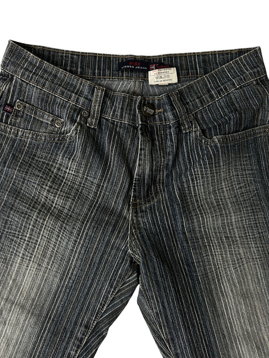 Y2k Pinstripe Flare Leg Jeans (S)