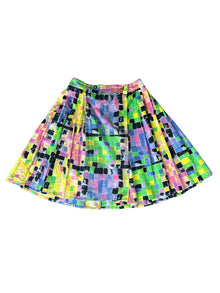 90s Versace Versus Checkered Pleated Mini Skirt (S)