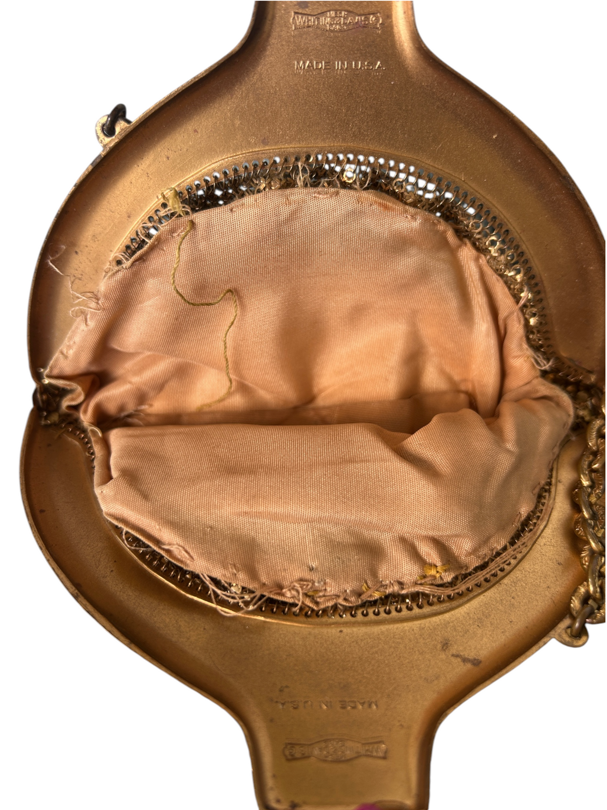 50s Vintage Gold Chainmail Kiss-Lock Evening Bag