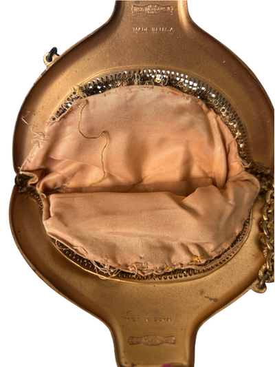 50s Vintage Gold Chainmail Kiss-Lock Evening Bag