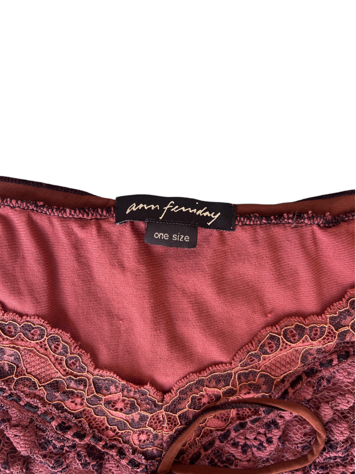 Y2k Ann Ferriday Lace Corset-Style Top (S)