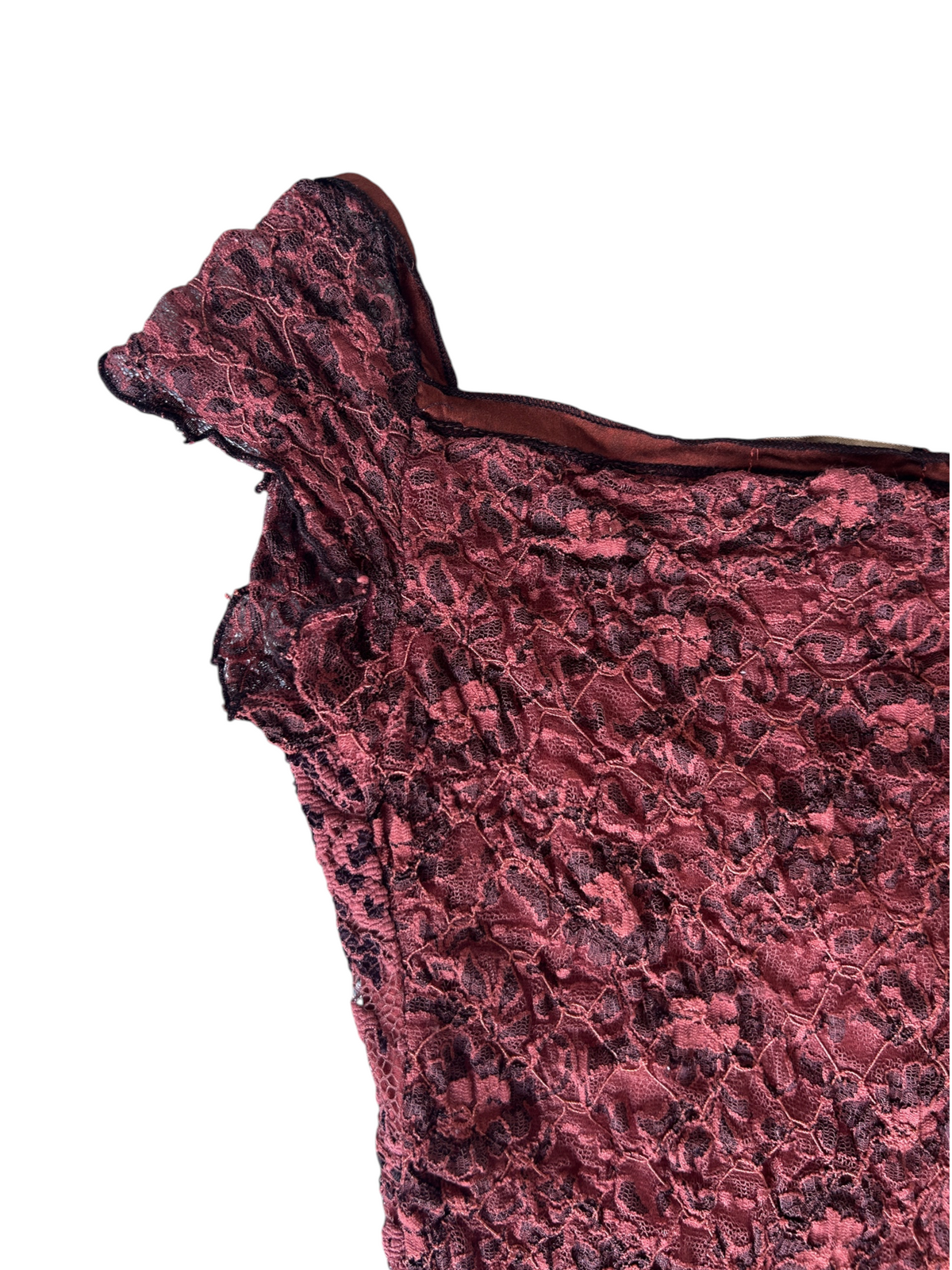Y2k Ann Ferriday Lace Corset-Style Top (S)