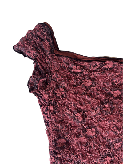 Y2k Ann Ferriday Lace Corset-Style Top (S)