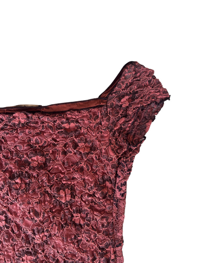 Y2k Ann Ferriday Lace Corset-Style Top (S)