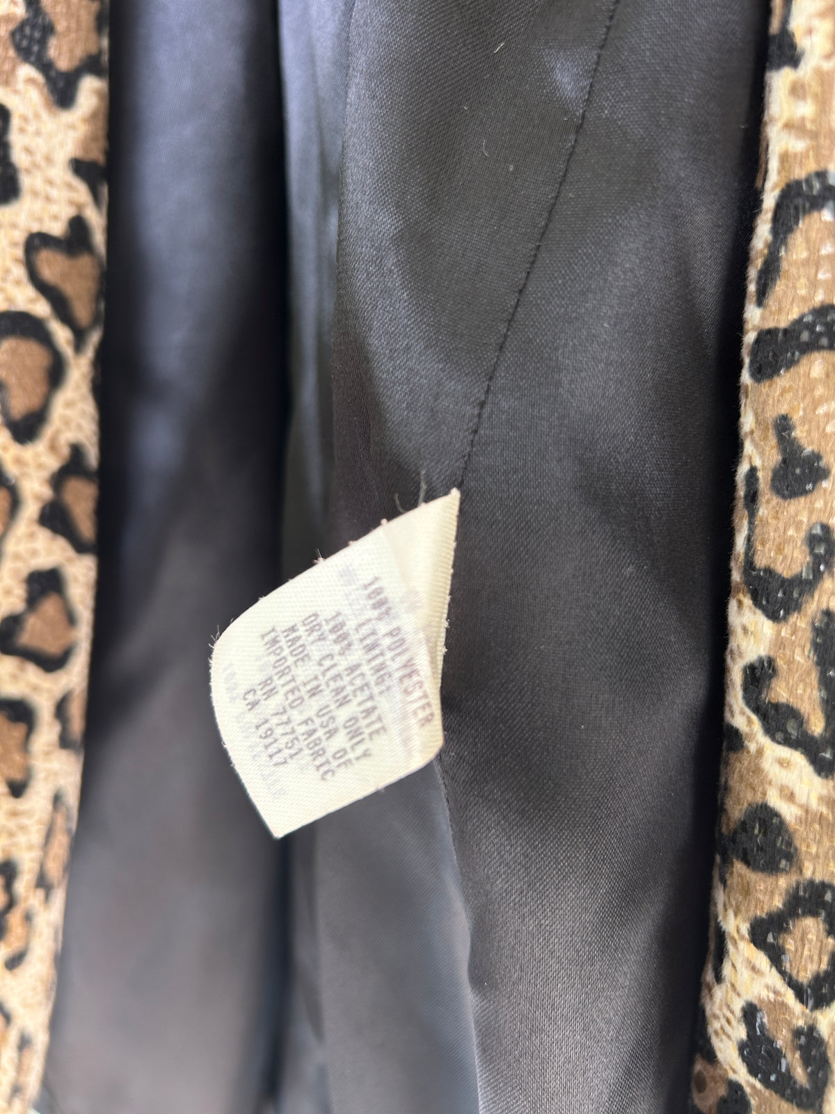 Y2k Betsey Johnson Leopard Print Belted Trench Coat (XS)
