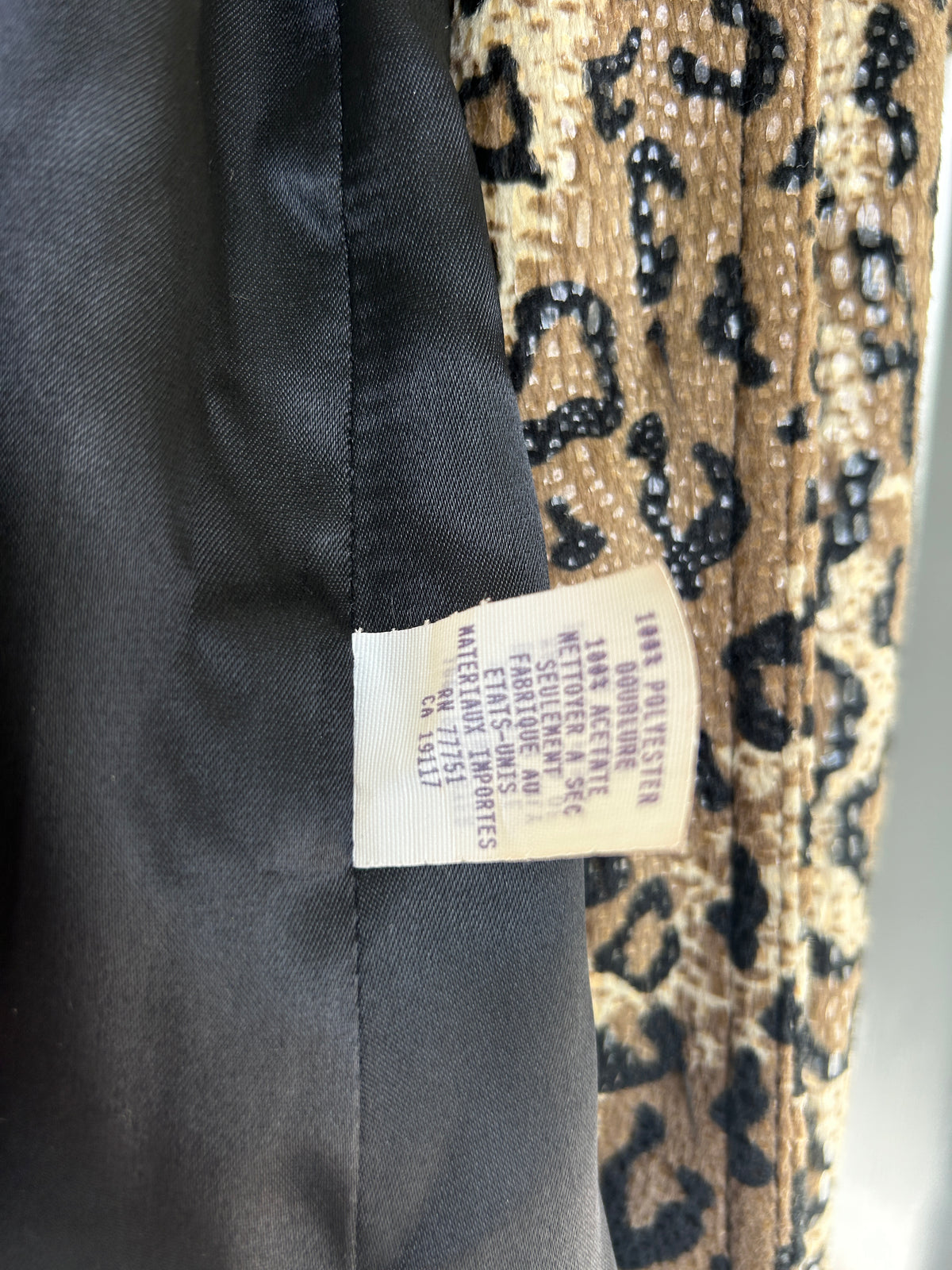Y2k Betsey Johnson Leopard Print Belted Trench Coat (XS)