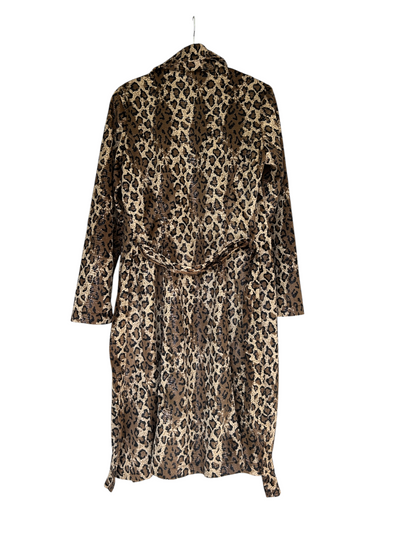 Y2k Betsey Johnson Leopard Print Belted Trench Coat (XS)