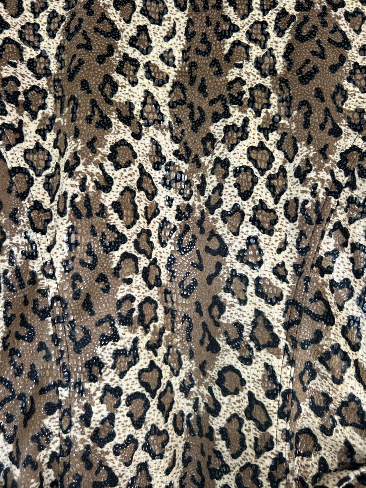 Y2k Betsey Johnson Leopard Print Belted Trench Coat (XS)