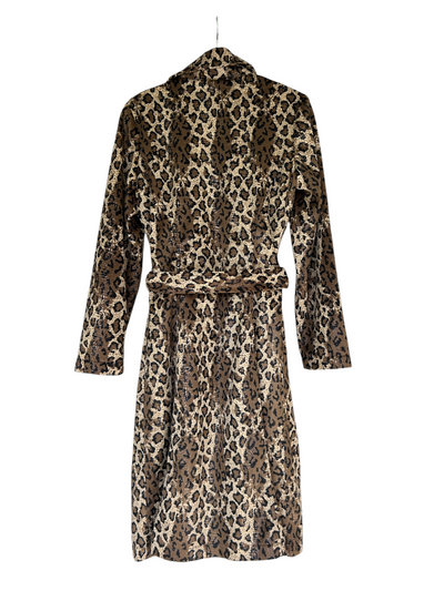 Y2k Betsey Johnson Leopard Print Belted Trench Coat (XS)