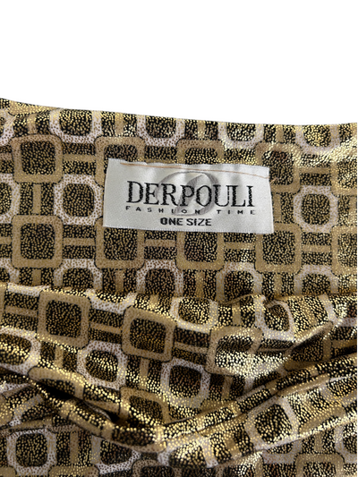 90s Gold Metallic Geometric Print Cami (S)
