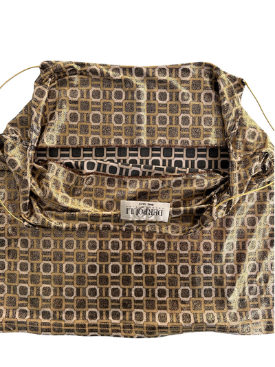 90s Gold Metallic Geometric Print Cami (S)