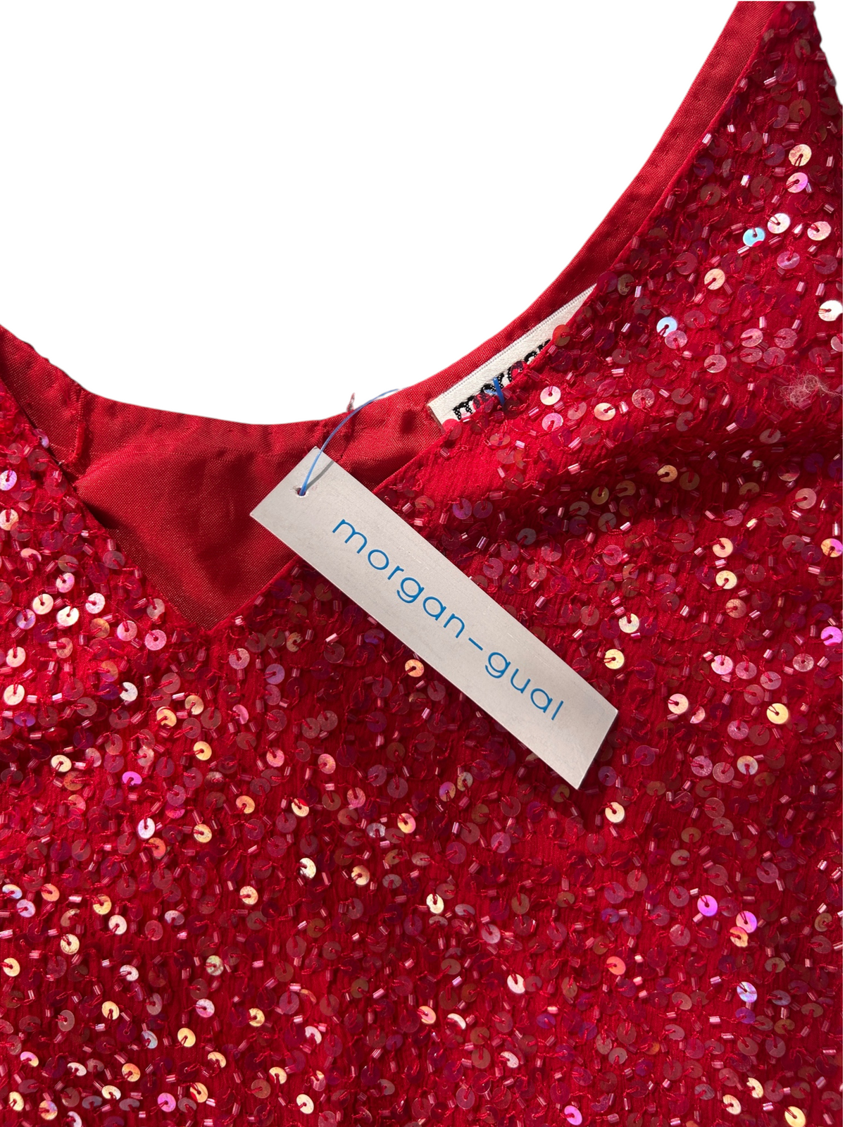70s Red Sequin Cami Top -- New with Tags (M)