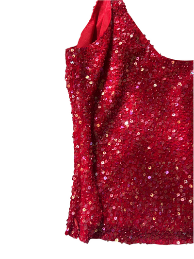 70s Red Sequin Cami Top -- New with Tags (M)