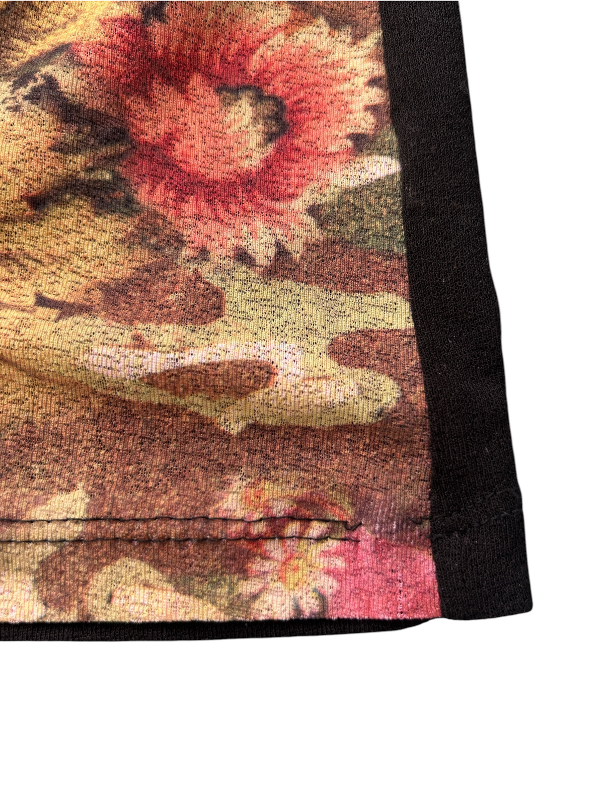 Y2k Mesh Tapestry Floral Print Tank Top (M)