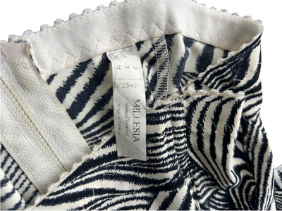 90s Black & White Swirl Print Corset Tank (XS)