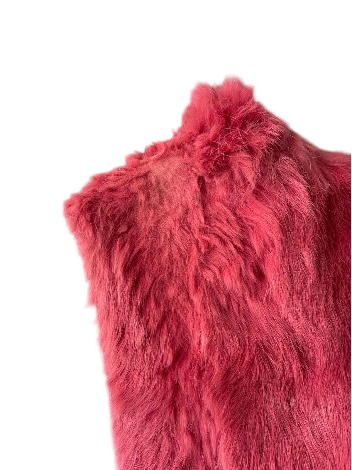 90s bebe Pink Fur Tie-Front Vest (M)