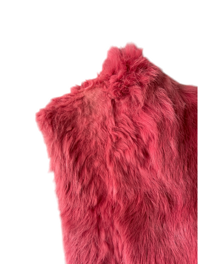 90s bebe Pink Fur Tie-Front Vest (M)