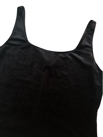 90s Black Velvet Tank Top (XL)