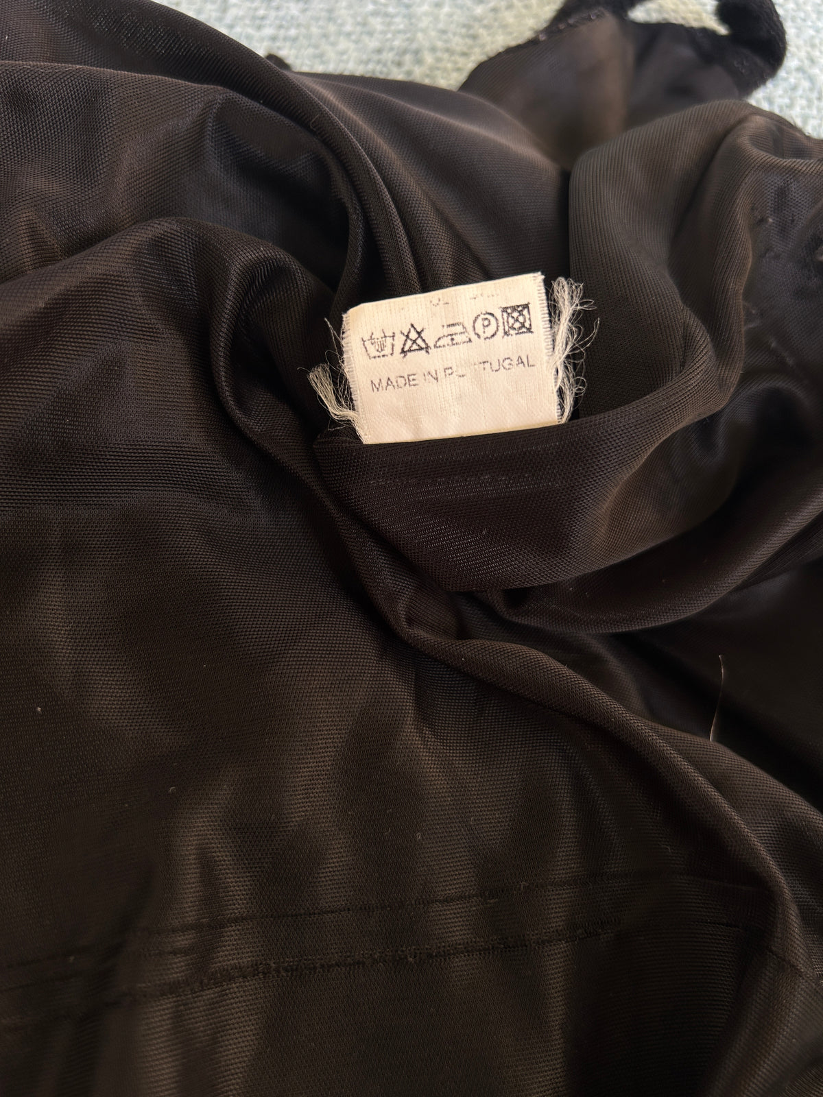 90s Black Metallic Pinstripe Halter Top (L)