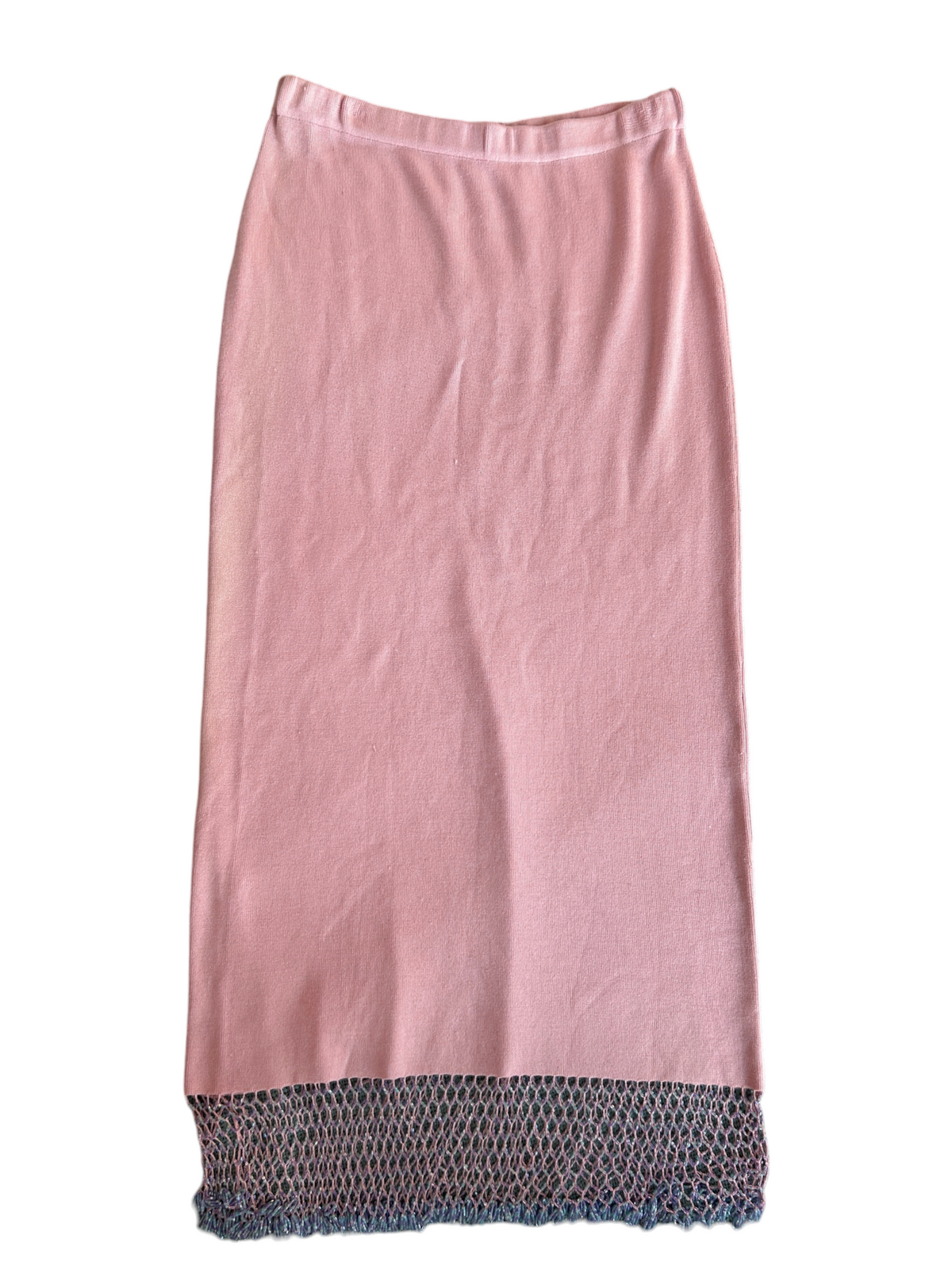 70s Camille Morgan Pink Knit Two-Piece Set -- New with Tags (M/L)
