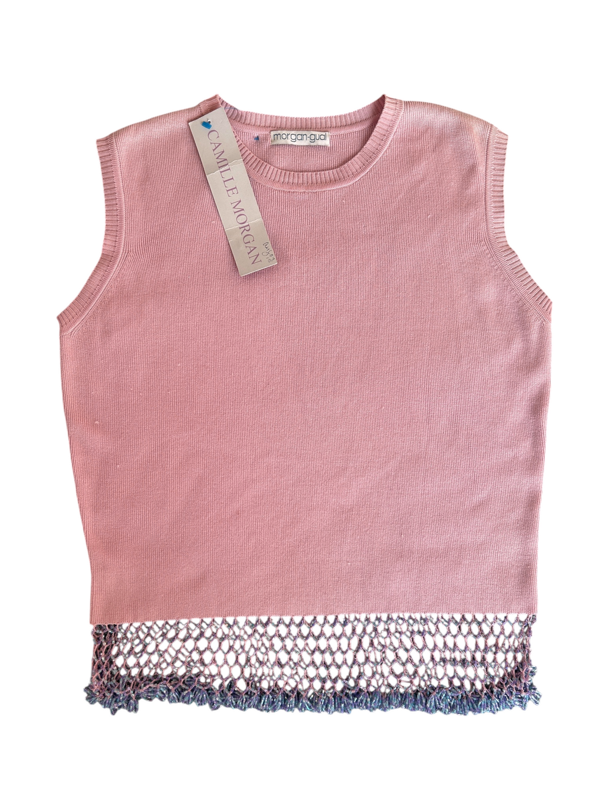 70s Camille Morgan Pink Knit Two-Piece Set -- New with Tags (M/L)