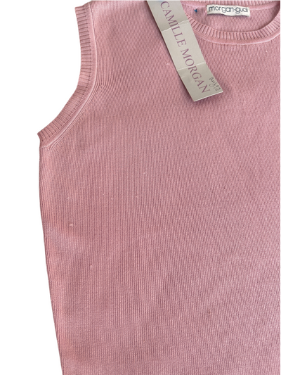 70s Camille Morgan Pink Knit Two-Piece Set -- New with Tags (M/L)