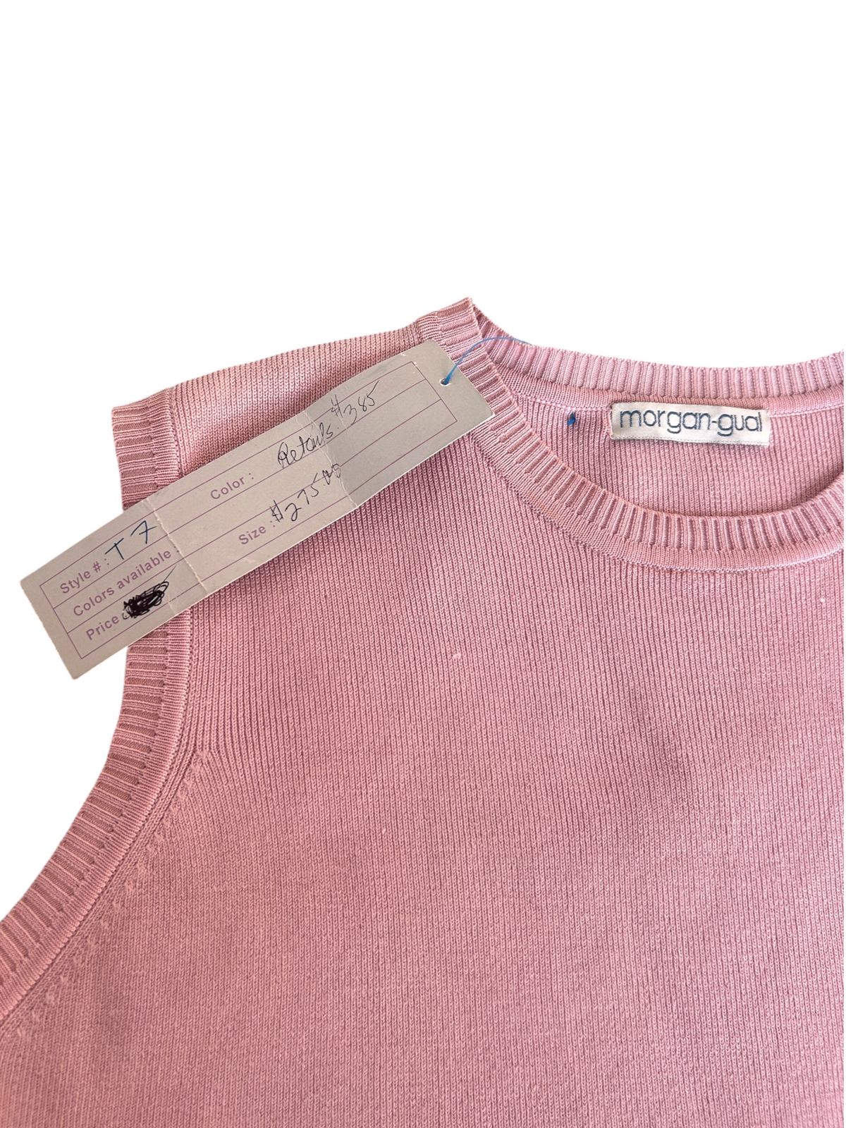 70s Camille Morgan Pink Knit Two-Piece Set -- New with Tags (M/L)