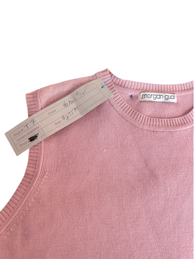 70s Camille Morgan Pink Knit Two-Piece Set -- New with Tags (M/L)