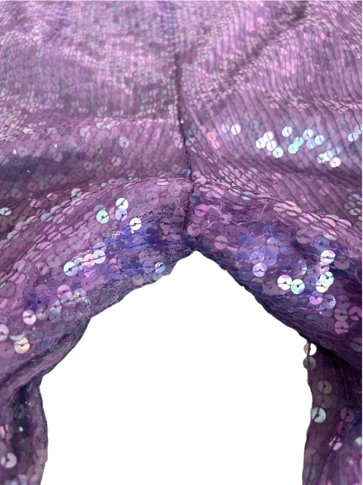 70s Lavender Sequin Flare Pants (L)