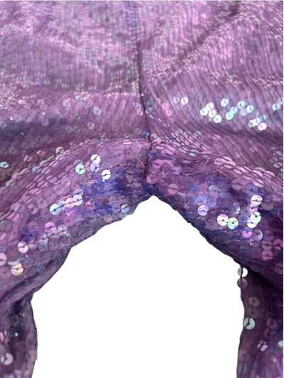 70s Lavender Sequin Flare Pants (L)