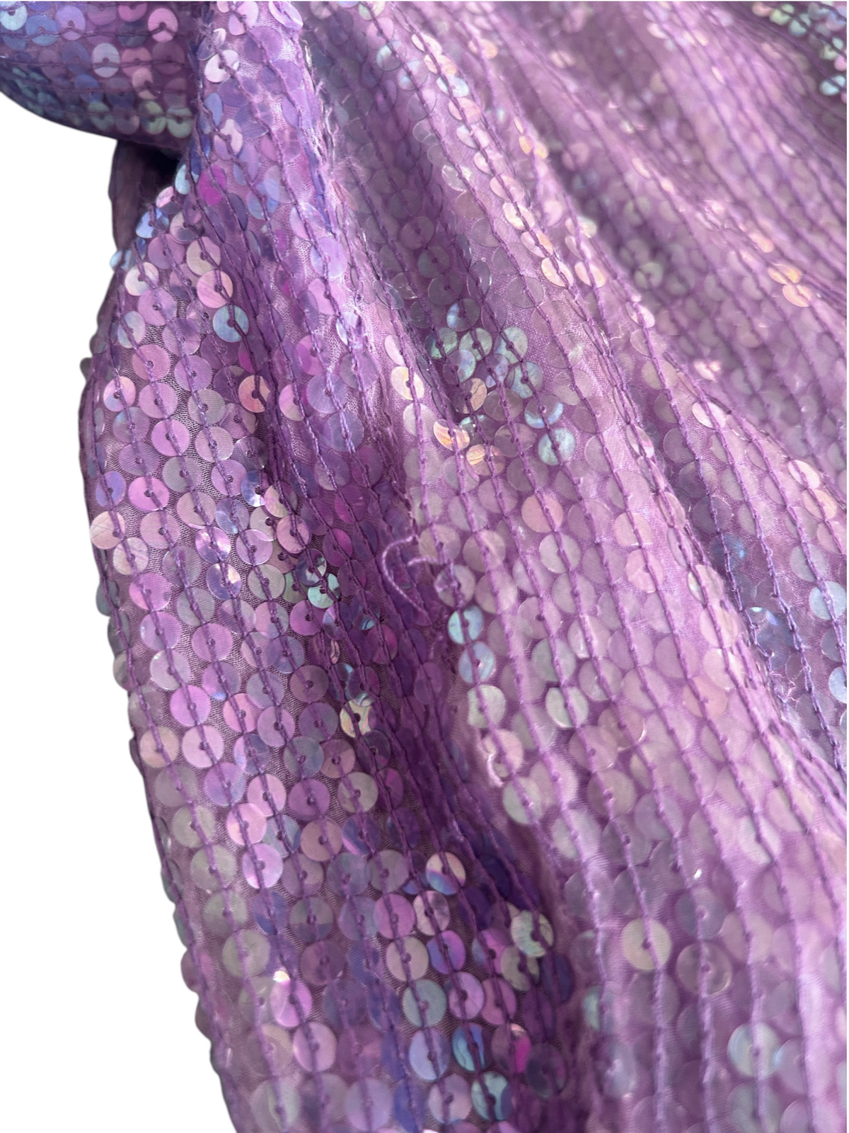 70s Lavender Sequin Flare Pants (L)