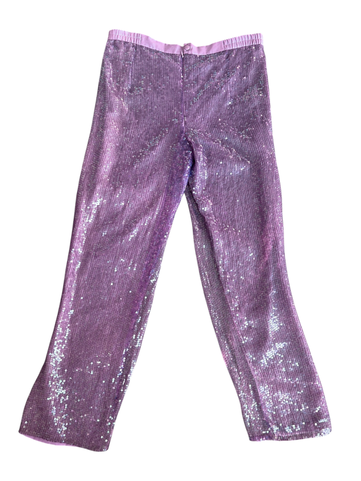 70s Lavender Sequin Flare Pants (L)