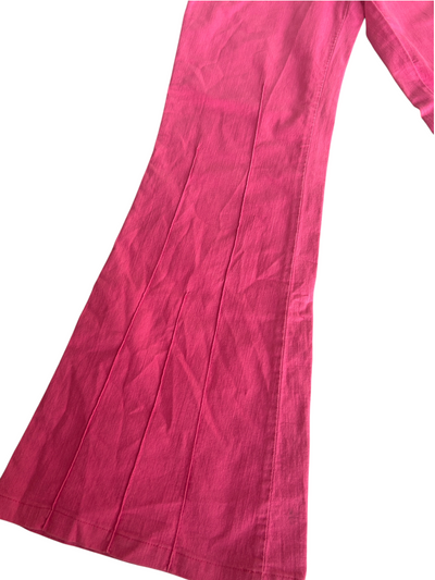 Y2k Pink Flare Leg Pants (S)