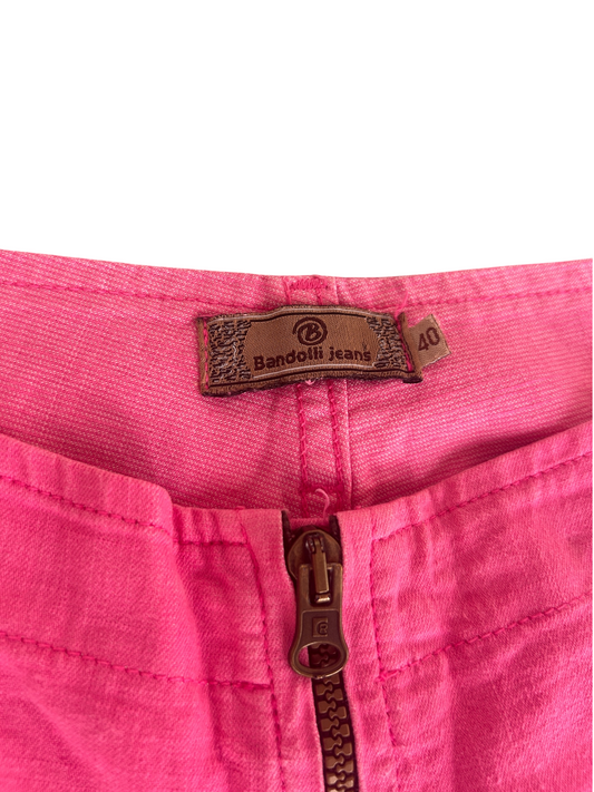 Y2k Pink Flare Leg Pants (S)