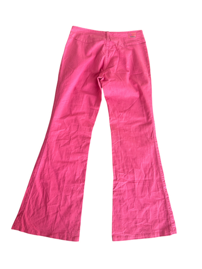 Y2k Pink Flare Leg Pants (S)