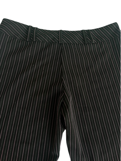 Y2k Black & Pink Pinstripe Flare Trousers (XL)