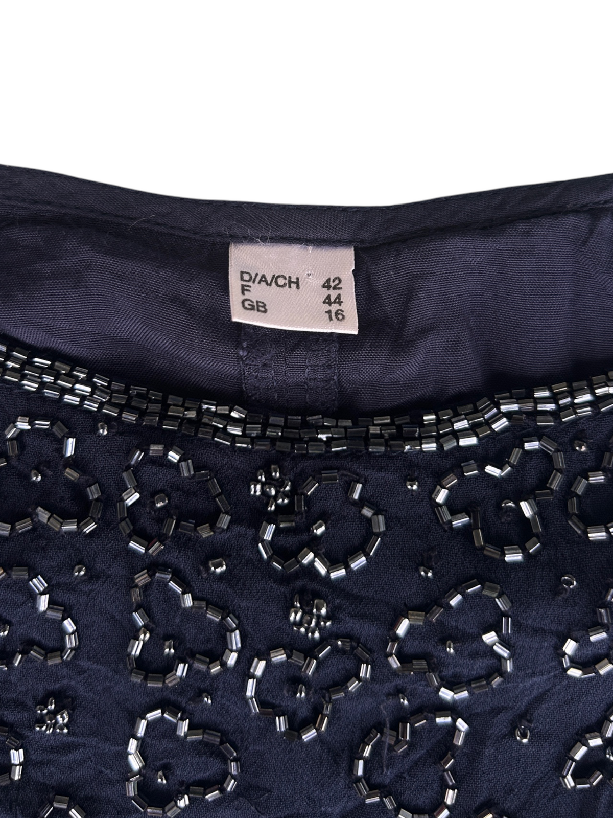 90s Navy Beaded Cami Top (M)