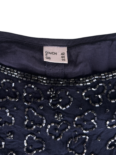 90s Navy Beaded Cami Top (M)