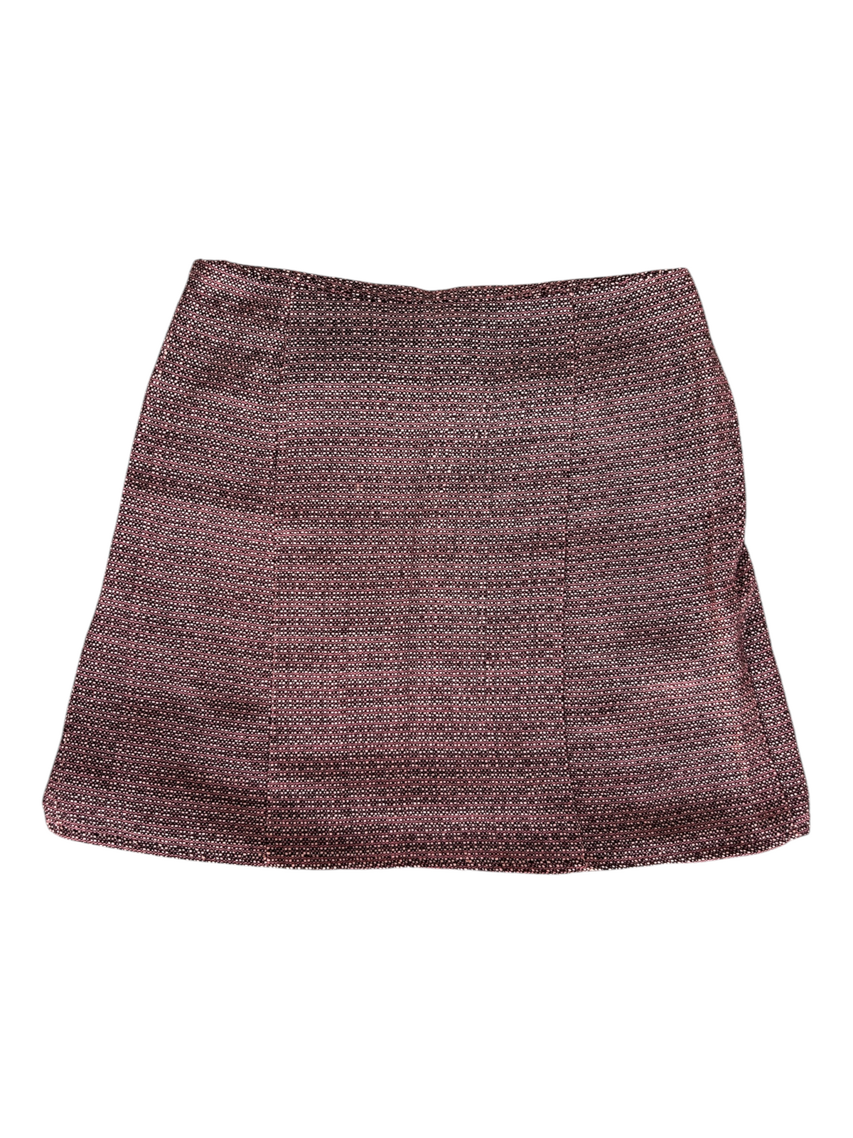 90s First Option Pink Tweed Mini Skirt with Velvet Bows & Lace Hem -- New with Tags (XL)
