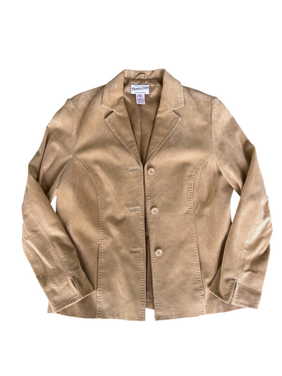 90s Pendleton Tan Suede Leather Jacket Blazer (M)