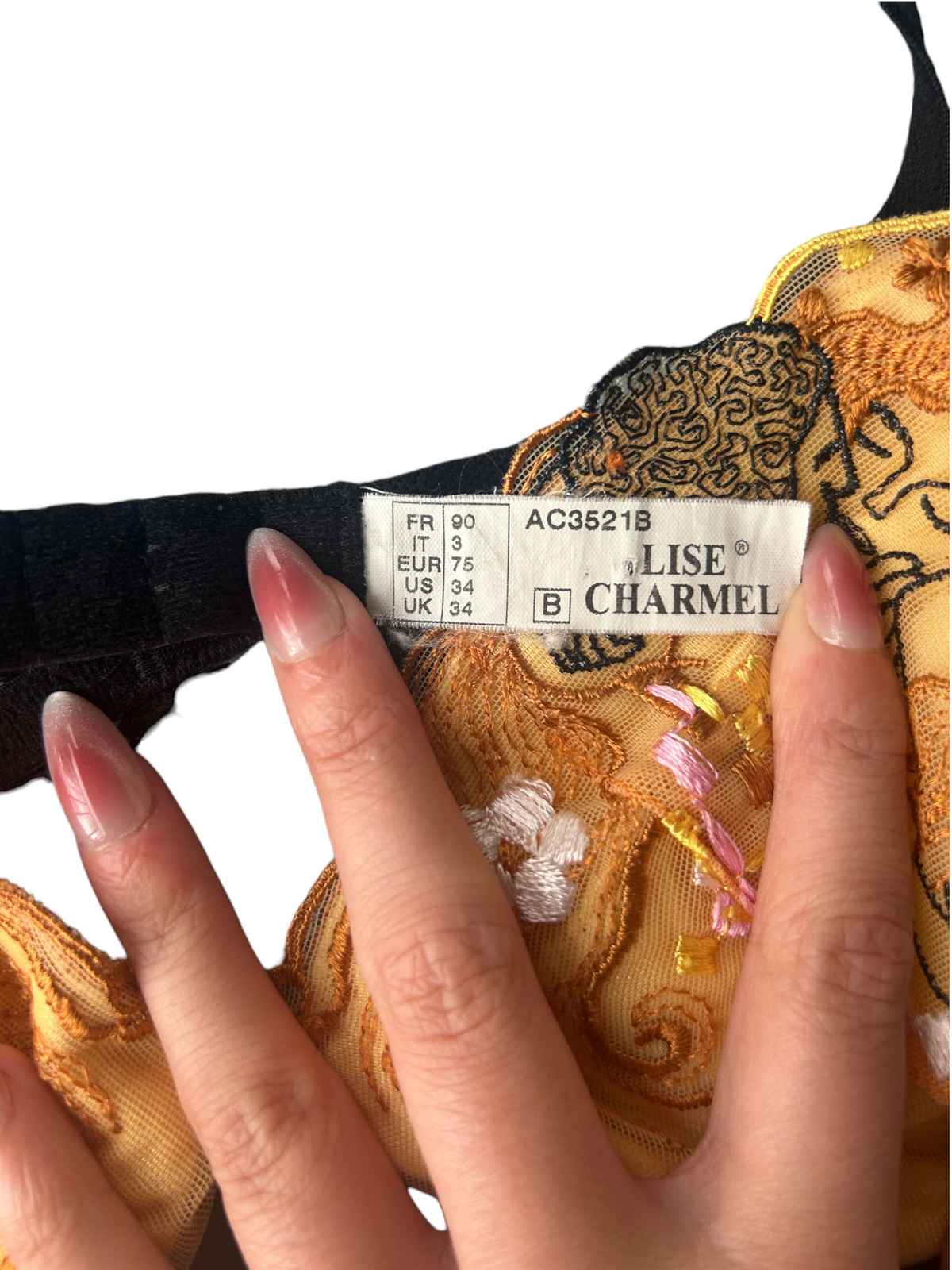 Gustav Klimt "The Kiss" Embroidered Lace Bra & Thong Lingerie Set (S)
