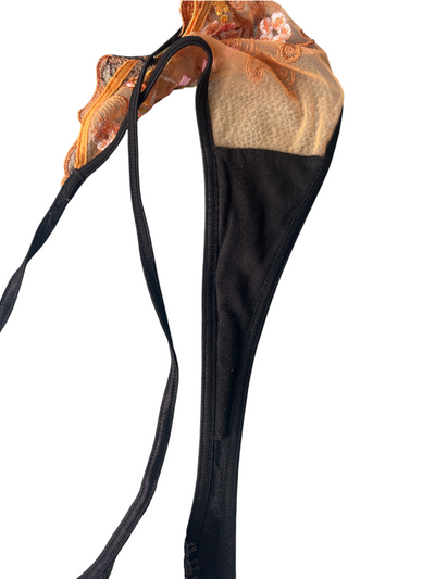 Gustav Klimt "The Kiss" Embroidered Lace Bra & Thong Lingerie Set (S)