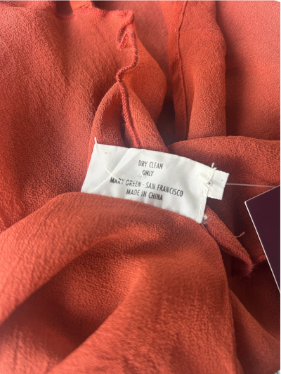 80s Rust Orange Silk Sheer Camisole (M)