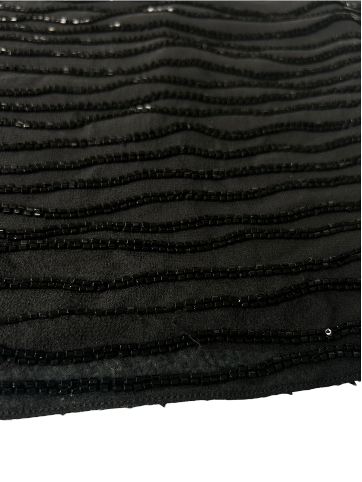 90s Jones New York Silk Black Beaded Wave Tank Top -- New with Tags (Plus Size)