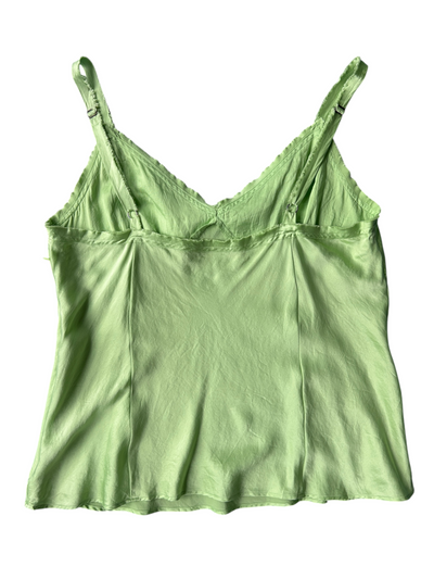 Y2k Pastel Green Silk Camisole (L)