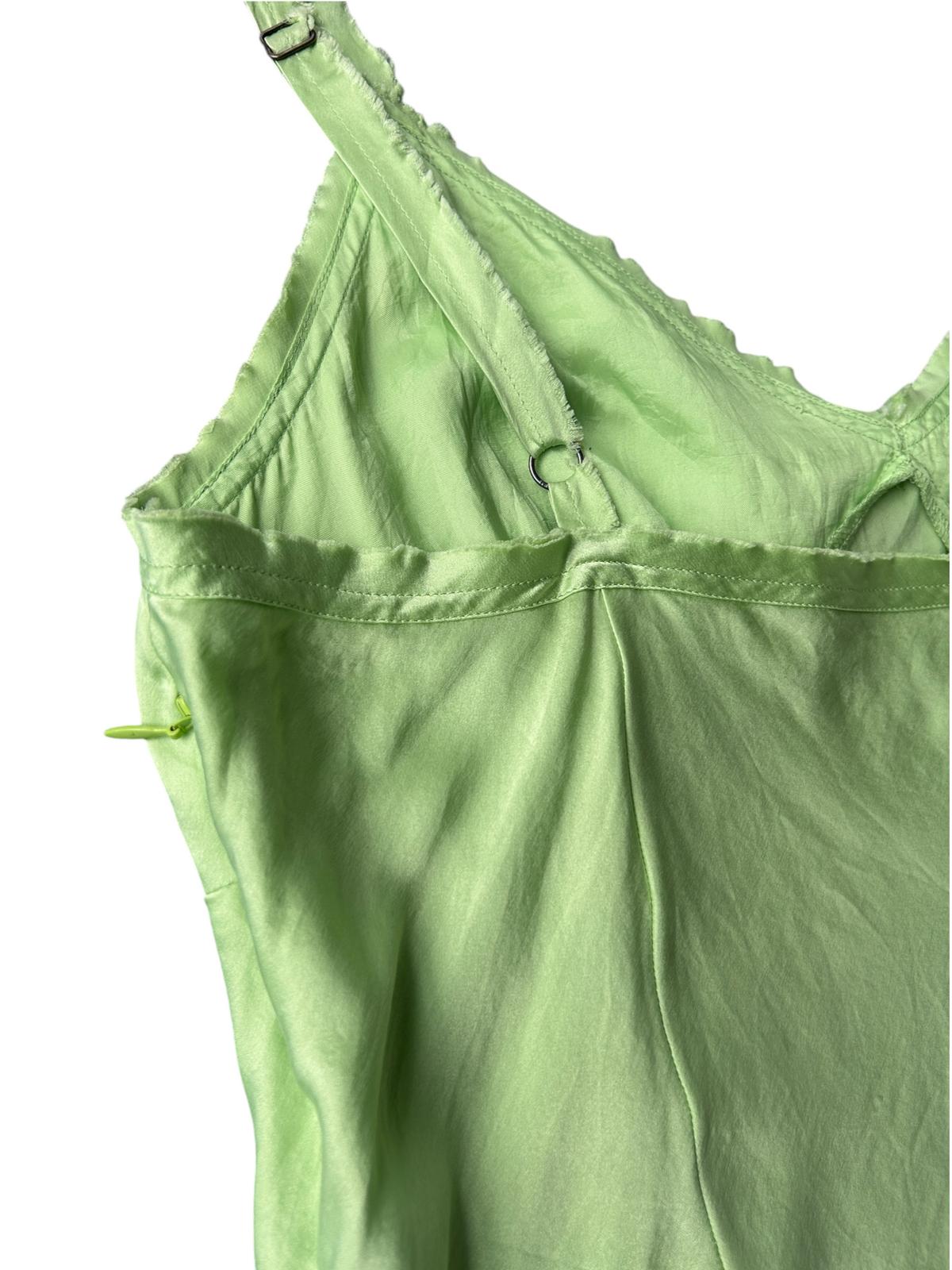Y2k Pastel Green Silk Camisole (L)