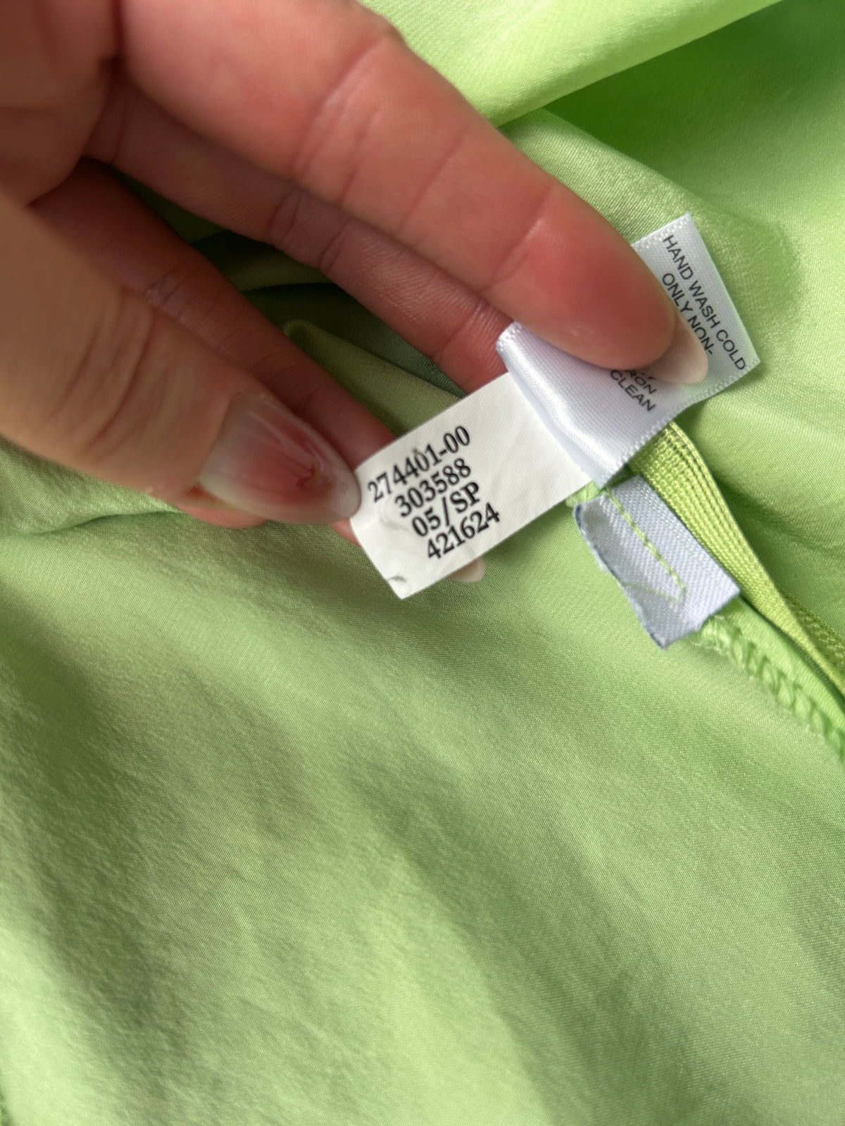 Y2k Pastel Green Silk Camisole (L)