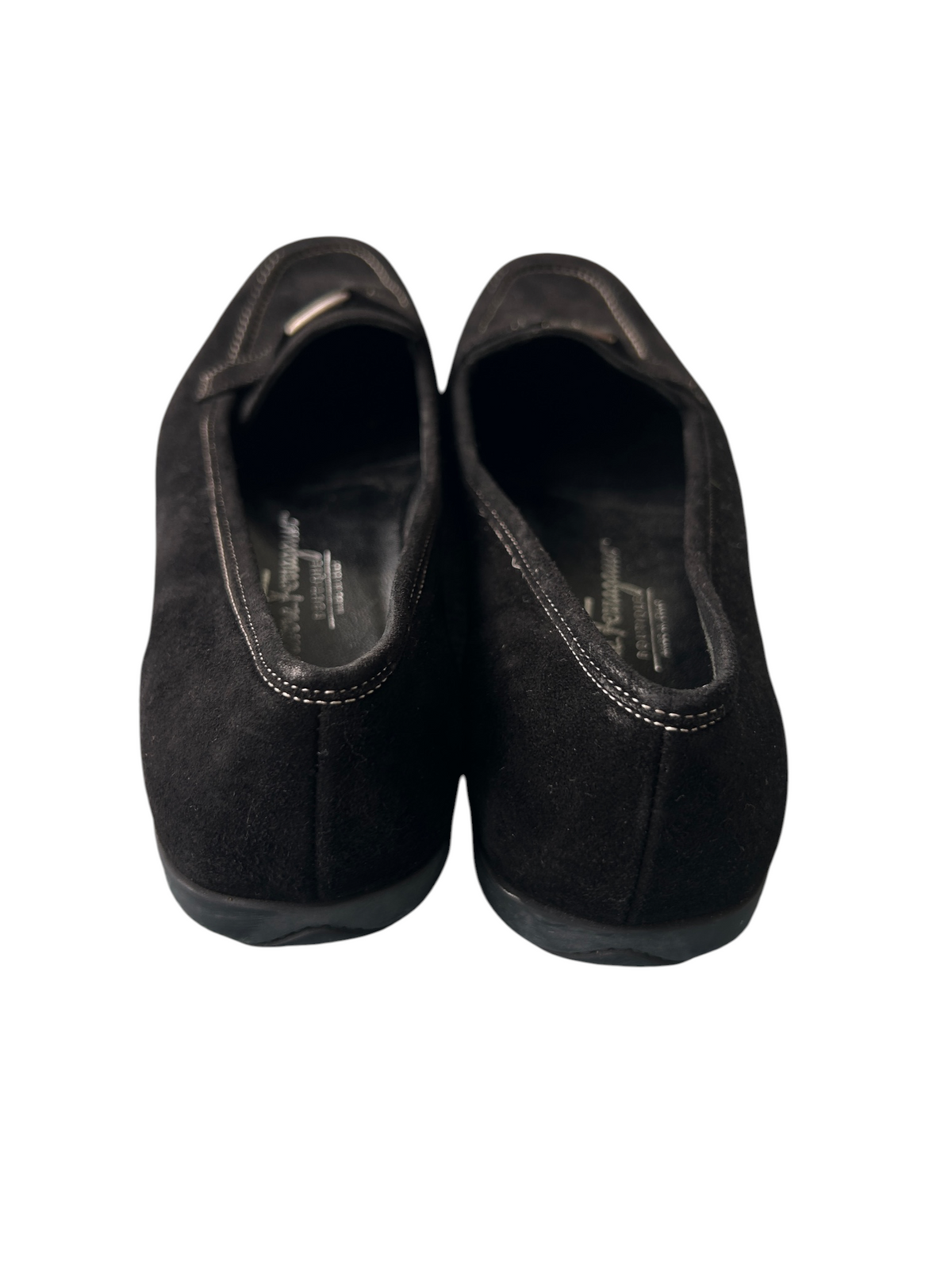 90s Salvatore Ferragamo Boutique Black Suede Loafers (Size 8.5)